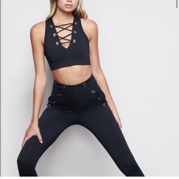 Good American Pants - Good American lace up side pants